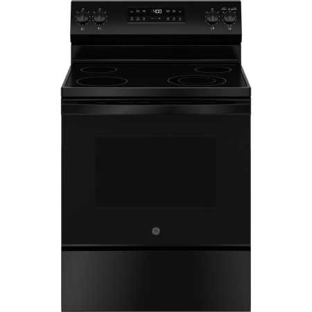 GE 30 Inch Wide 5.3 Cu. Ft. Free Standing Electric Range with Self Clean Mode and Dual Element Black