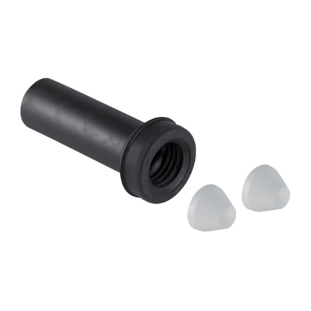 Geberit Straight Connector with Seal and Cover Caps for Bowl Installation Matte Chrome