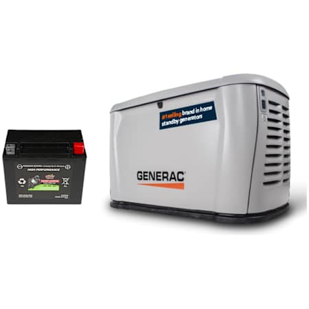 Generac 14kW (120 / 240V) Single-Phase Air Cooled Multi-Fuel Standby Generator with Bluetooth Connectivity and 12V 310 Cold Cranking Amps (CCA) AGM Battery N/A