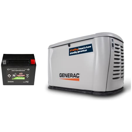 Generac 18kW (120 / 240V) Single-Phase Air Cooled Multi-Fuel Standby Generator with Bluetooth Connectivity and 12V 310 Cold Cranking Amps (CCA) AGM Battery N/A