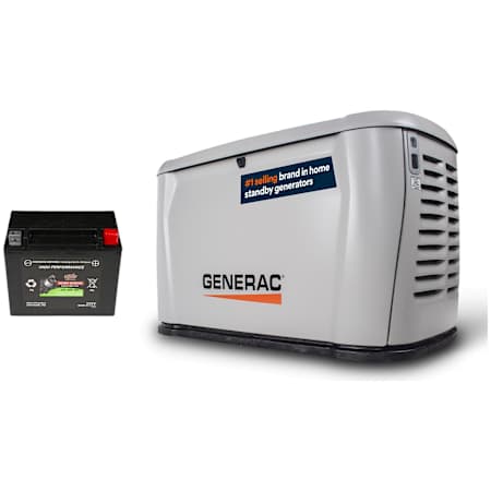 Generac 24kW Single-Phase Air-Cooled Multi-Fuel Standby Generator with 12V 310 Cold Cranking Amps (CCA) AGM Battery N/A