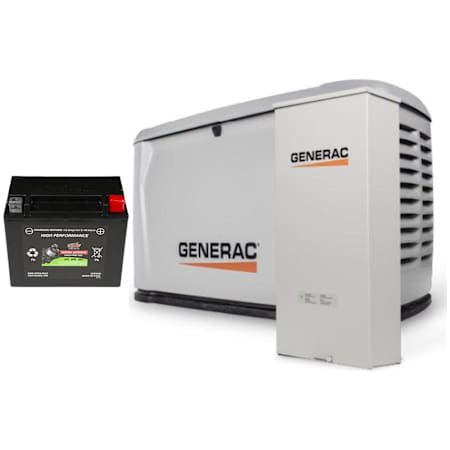 Generac 22kW (240 V) Single-Phase Air Cooled Multi-Fuel Standby Generator with 200A Automatic Transfer Switch and 12V AGM Battery N/A