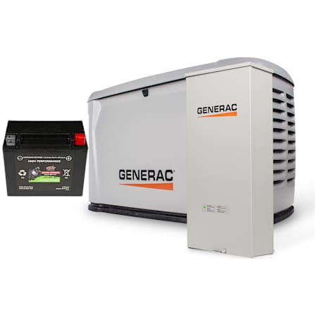 Generac 24kW Single-Phase Air-Cooled Multi-Fuel Standby Generator with 200A Automatic Transfer Switch and 12V 310 Cold Cranking Amps (CCA) AGM Battery N/A