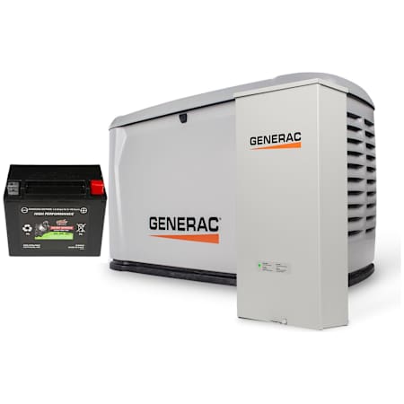 Generac 26kW Single-Phase Air-Cooled Multi-Fuel Standby Generator with 200A Automatic Transfer Switch and 12V 310 Cold Cranking Amps (CCA) AGM Battery N/A