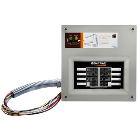 Generac HomeLink 50-Amp (120 / 240V) Single-Phase Indoor Upgradeable Pre-Wired Manual Transfer Switch 10-Circuit Load Center N/A