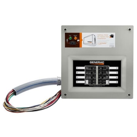 Generac 50-Amp 240V Single-Phase Select Circuit Manual Transfer Switch with 10-Circuit Load Center N/A