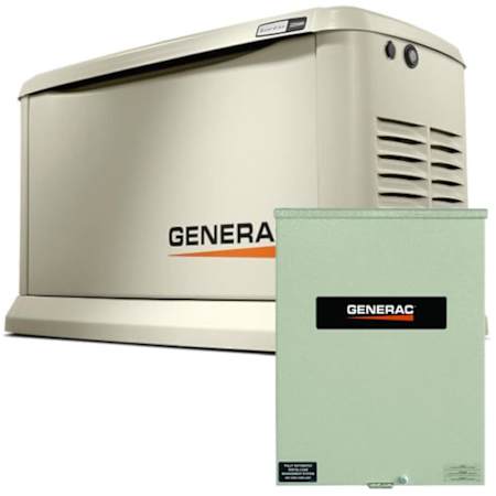 Generac Guardian Series 26kW (120 / 240V) Single-Phase Air Cooled Multi-Fuel Standby Generator with 400a Automatic Transfer Switch and Wi-Fi N/A