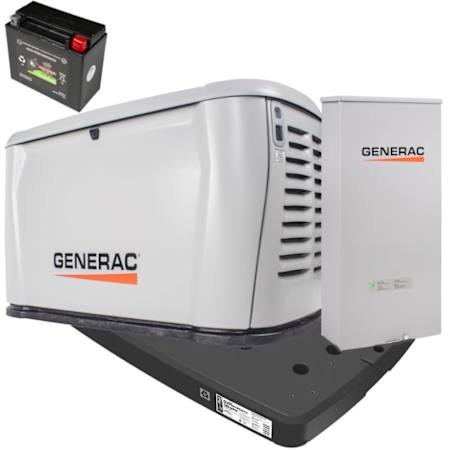 Generac 18kW (120 / 240V) Single-Phase Air Cooled Multi-Fuel Standby Generator with 200a Smart Automatic Transfer Switch, Cellular, Wi-Fi, Bluetooth, Battery N/A