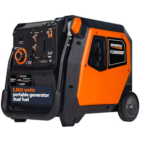 Generac IQ Series 3,000 Watt (120V) Electric Button / Recoil Start Multi-Fuel Inverter Portable Generator with COsense (CARB) N/A