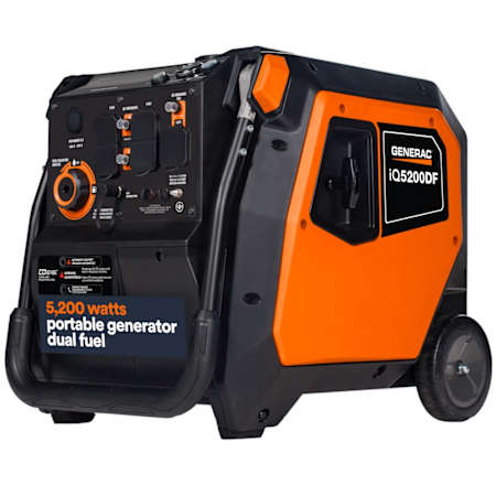 Generac IQ Series 3,900 Watt (120V) Electric Button / Recoil Start Multi-Fuel Inverter Portable Generator with COsense (CARB) N/A