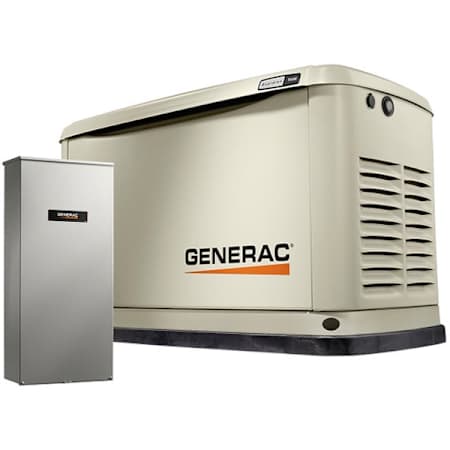 Generac Guardian Series 10kW (120 / 240V) Single-Phase Air Cooled Multi-Fuel Standby Generator with 200a 16-Circuit Automatic Transfer Switch, Wi-Fi N/A