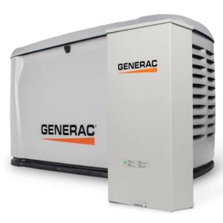 Generac 10k Watt (120 / 240 V) Single-Phase Air Cooled Standby Generator with Wi-Fi and 200A Transfer Switch Bundle N/A