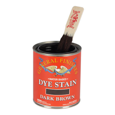 General Finishes 1 Quart Interior Dye Stain Water Base Wood Stain Dark Brown