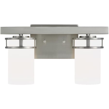 Generation Lighting Robie 2 Light 15" Wide Bathroom Vanity Light Brushed Nickel