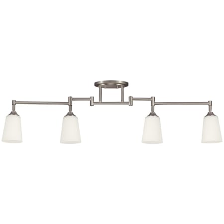 Generation Lighting 4 Light 5" Wide Fixed Rail Linear Ceiling Fixture Brushed Nickel