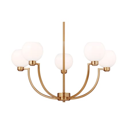 Generation Lighting Derek 5 Light 27" Wide Outdoor Abstract Chandelier Satin Brass