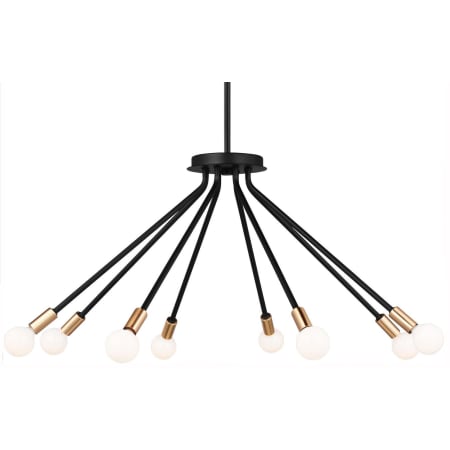 Generation Lighting Graham 8 Light 30" Wide Outdoor Chandelier Midnight Black