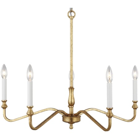 Generation Lighting Lanne 5 Light Candle Style Chandelier Antique Gild