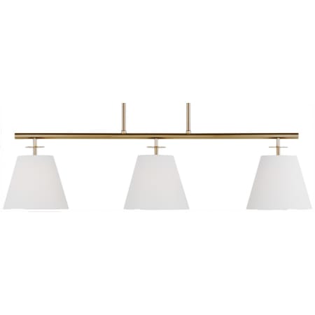 Generation Lighting Crestgrove 3 Light 38" Wide Outdoor Linear Chandelier Satin Brass