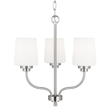 Generation Lighting Windom 3 Light 18" Wide Chandelier Brushed Nickel