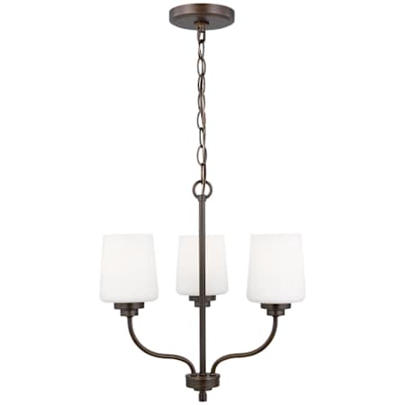 Generation Lighting Windom 3 Light 18" Wide Chandelier Bronze