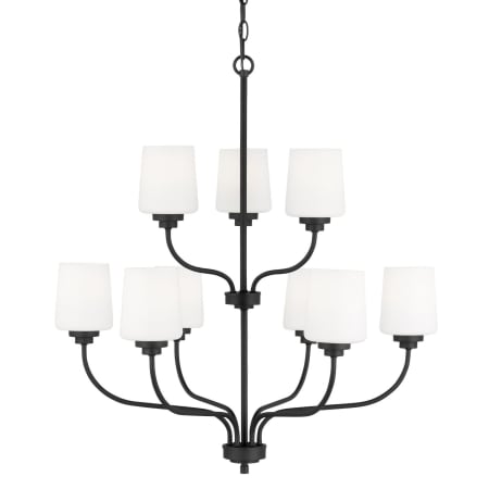 Generation Lighting Windom 9 Light 28" Wide Chandelier Midnight Black
