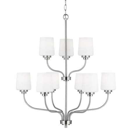 Generation Lighting Windom 9 Light 28" Wide Chandelier Brushed Nickel