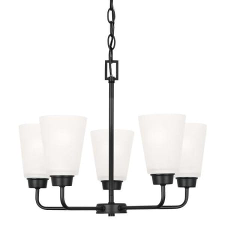 Generation Lighting Kerrville 5 Light 20" Wide Chandelier Midnight Black