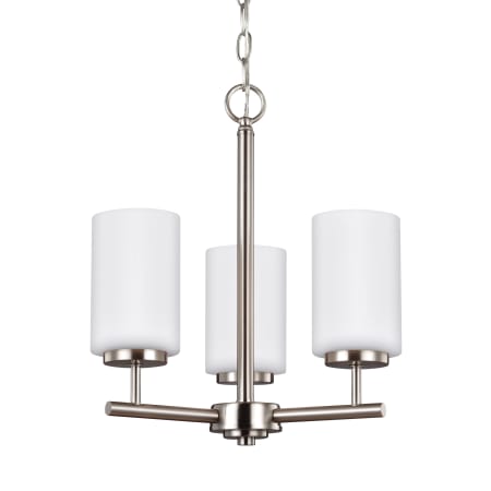 Generation Lighting Oslo 3 Light 15" Wide Chandelier Brushed Nickel