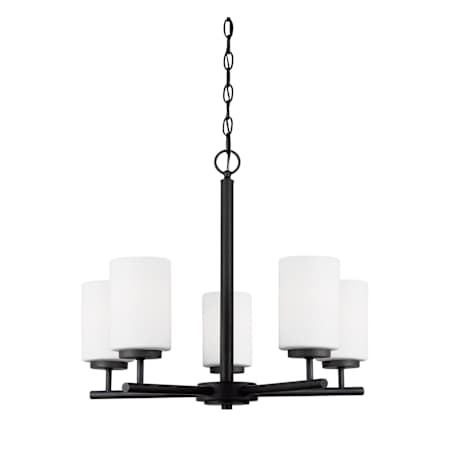 Generation Lighting Oslo 5 Light 24" Wide Chandelier Blacksmith