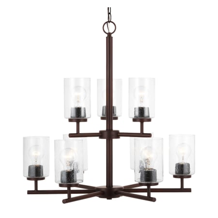 Generation Lighting Oslo 9 Light 26" Wide Pillar Candle Chandelier Bronze