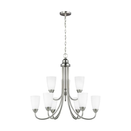Generation Lighting Seville 9 Light 28" Wide Chandelier Brushed Nickel