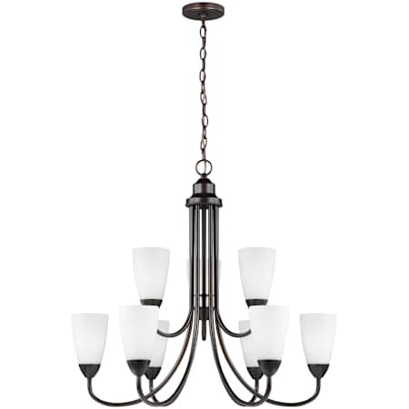 Generation Lighting Seville 9 Light 29" Wide Chandelier Bronze