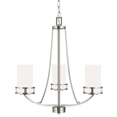 Generation Lighting Robie 3 Light 21" Wide Chandelier Brushed Nickel