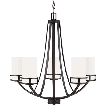 Generation Lighting Robie 5 Light 24" Wide Pillar Candle Chandelier Bronze