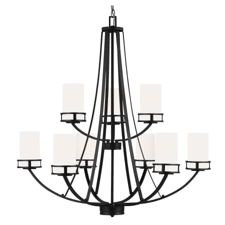 Generation Lighting Robie 9 Light 33" Wide Chandelier Midnight Black