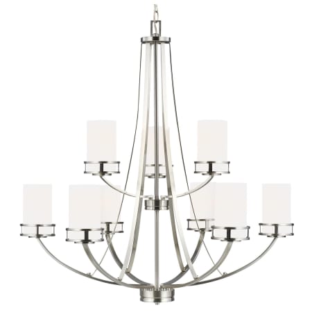 Generation Lighting Robie 9 Light 33" Wide Chandelier Brushed Nickel