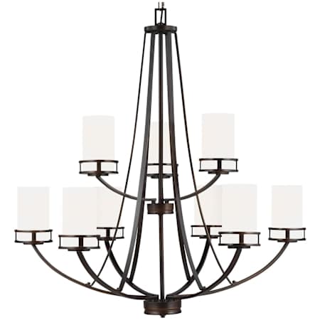 Generation Lighting Robie 9 Light 33" Wide Pillar Candle Chandelier Bronze