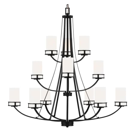Generation Lighting Robie 12 Light 40" Wide Chandelier Midnight Black