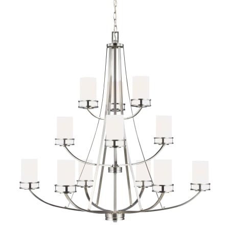Generation Lighting Robie 12 Light 40" Wide Chandelier Brushed Nickel