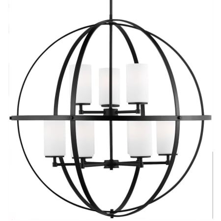 Generation Lighting Alturas 9 Light 33" Wide Outdoor Pillar Candle Chandelier Midnight Black
