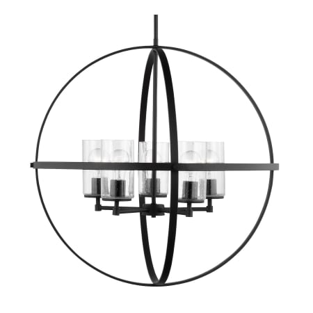 Generation Lighting Alturas 5 Light 27" Wide Outdoor Pillar Candle Pendant Midnight Black