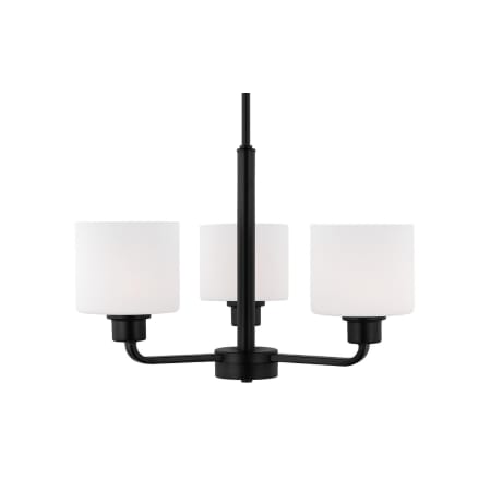 Generation Lighting Canfield 3 Light 20" Wide LED Chandelier Midnight Black