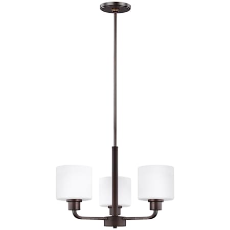 Generation Lighting Canfield 3 Light 20" Wide LED Chandelier Bronze