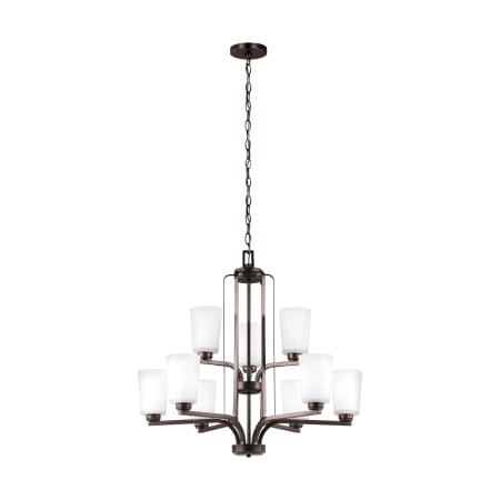 Generation Lighting Franport 9 Light 30" Wide Chandelier Bronze