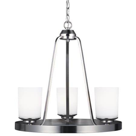 Generation Lighting Kemal 3 Light 19" Wide Chandelier Brushed Nickel