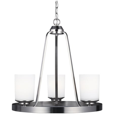 Generation Lighting Kemal 3 Light 19" Wide LED Ring Chandelier Brushed Nickel