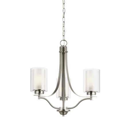 Generation Lighting Elmwood Park 3 Light 21" Wide Chandelier Brushed Nickel