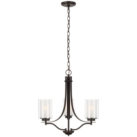 Generation Lighting Elmwood Park 3 Light 21" Wide LED Chandelier Bronze