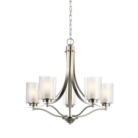 Generation Lighting Elmwood Park 5 Light 26" Wide Chandelier Brushed Nickel